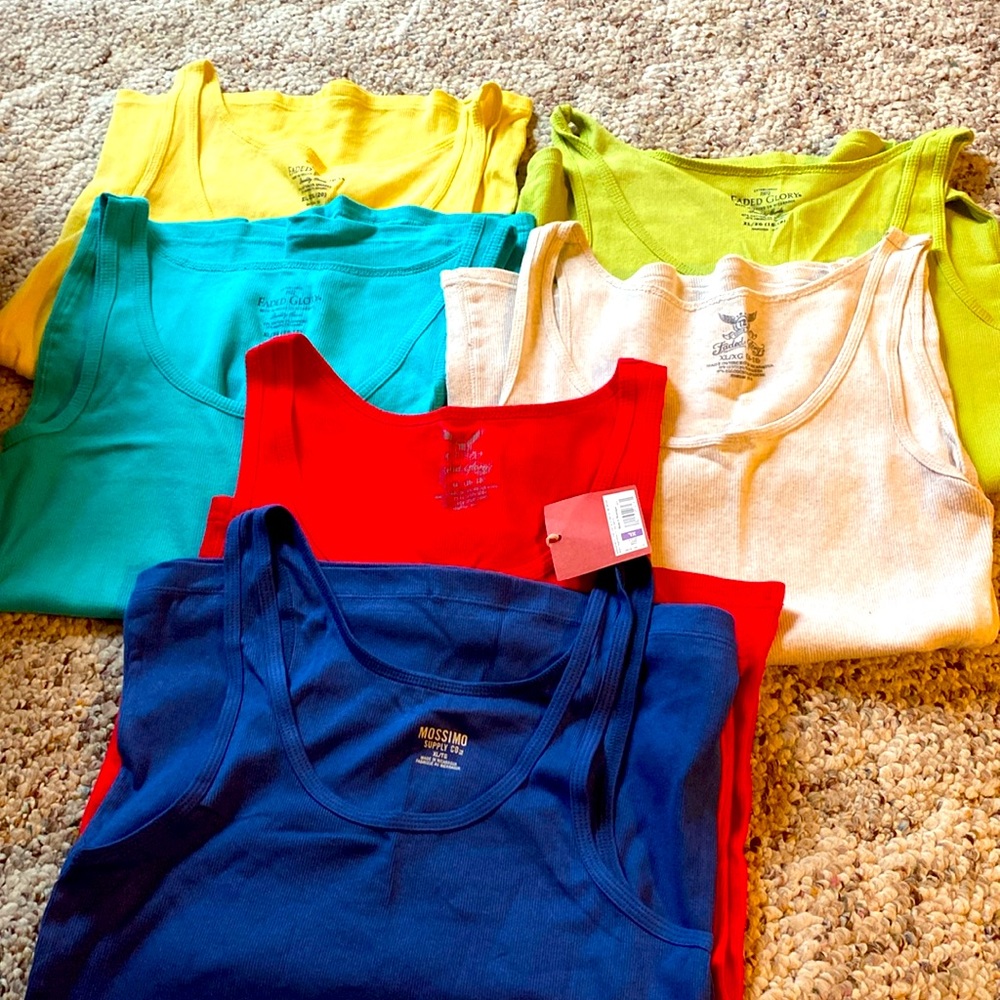 6 Different Color and Brand Tank Tops